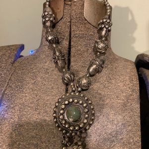 Gorgeous hand-made metal statement necklace!